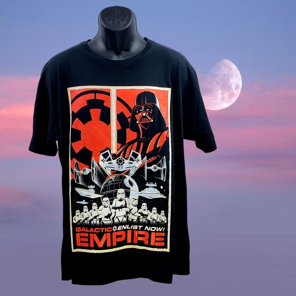 VTG Disney's Star Wars "Galactic Empire Enlist Now" T-Shirt Men's XL Pre-Owned